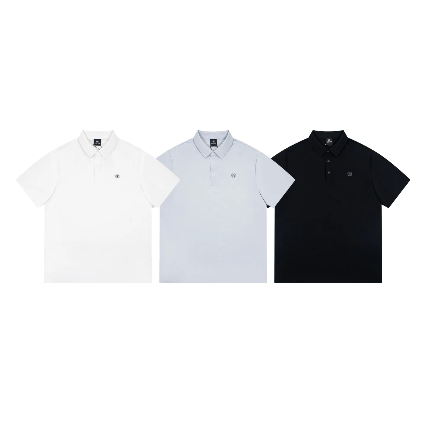 KOLON SPORT polo Same Style Breathable Classiclogo Same Style Sizes：S-XXL ：Black White Light Gray